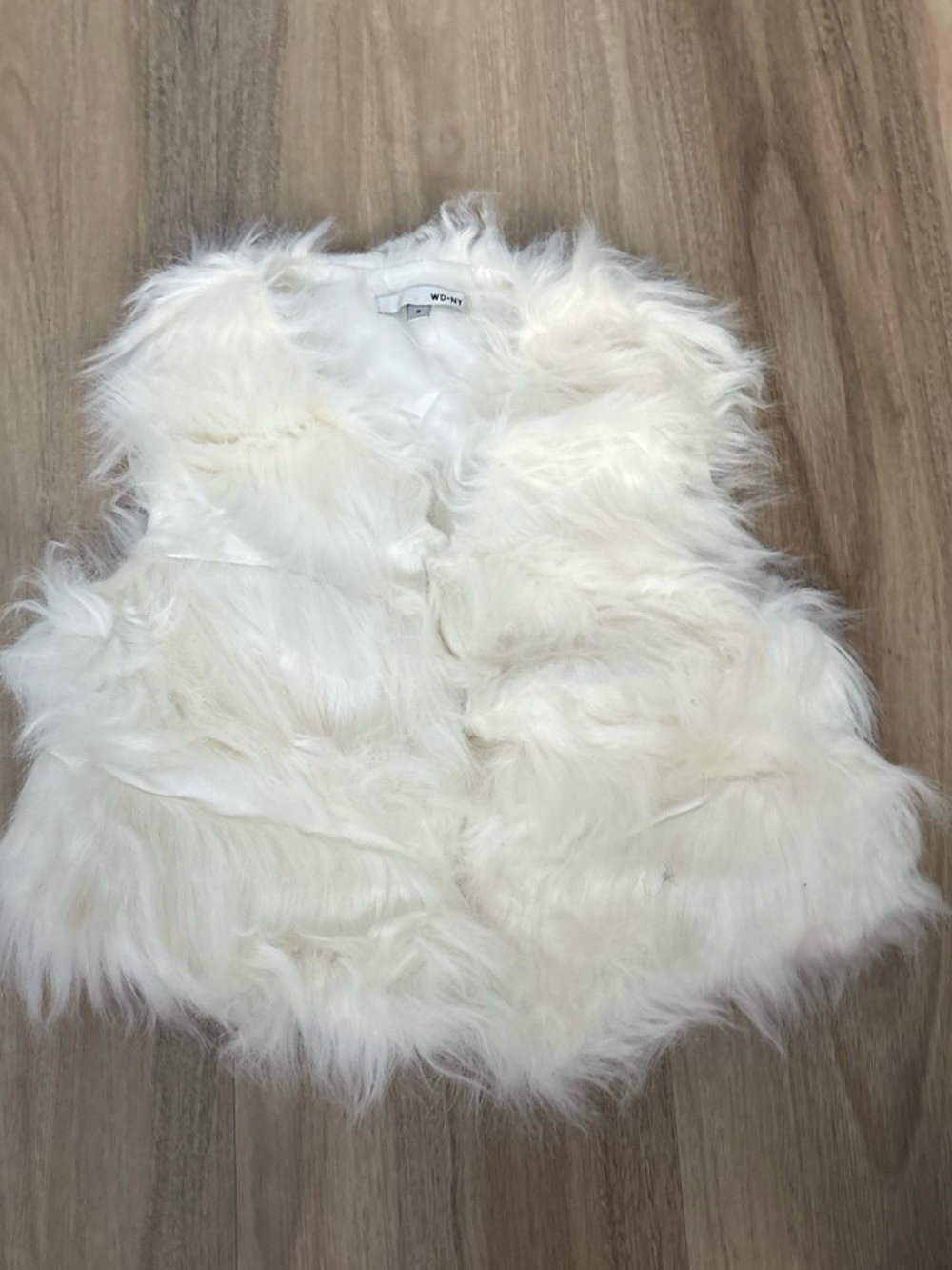 WD.NY White Faux Fur Vest